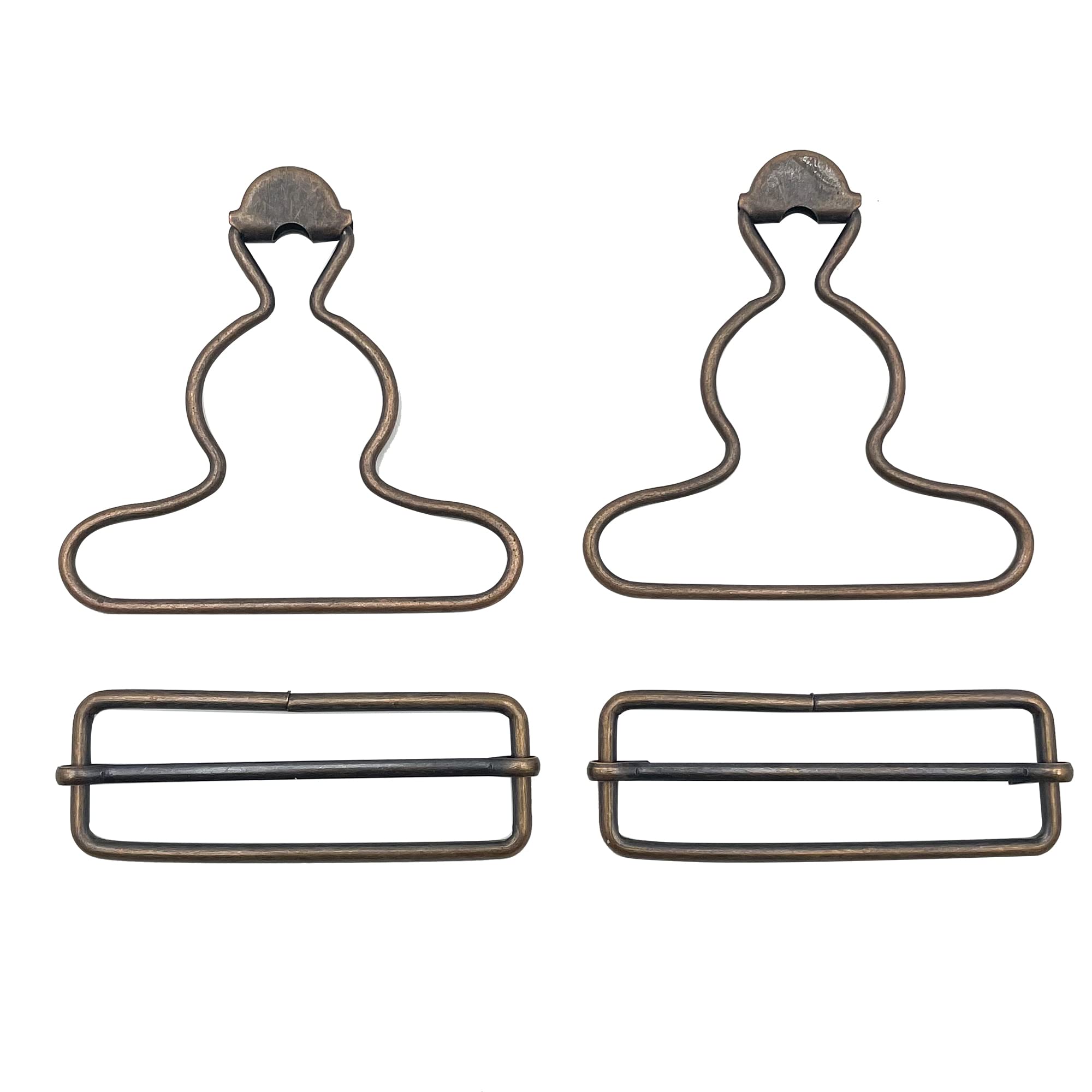12 Sets 45mm Metal Suspender Buckles Overall Clips Dungaree