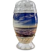 Classical.Gift.Export Decorative Small Aluminum Urn – Multicolor 3 Inch Mini Keepsake Cremation Urn, 90 gm Memorial Urn for Human or Pet Ashes