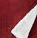 Northpoint Cashmere Velvet Reverse to Cloud Sherpa Throw, Burgundy