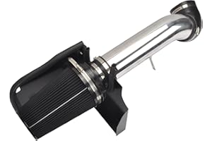 GESEXI 4" Cold Air Intake System + Heat Shield Compatible with 1999-2006 GMC/Chevy V8 4.8L/5.3L/6.0L Silverado 1500/2500/3500 (Black & Silver)