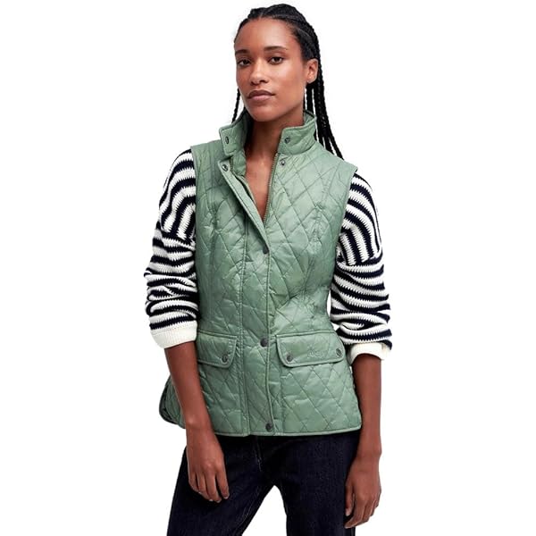 Amazon.com: Barbour Women's Burford Fleece Vest, Olive/Classic (US