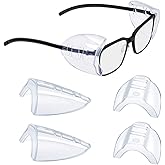YunTuo 2/4/6/10 Pairs Safety Glasses Side Shields for Eye Protection (2) | Fits s to m eyeglasses, windproof, dustproof, particle proof, lightweight, soft tpu, easy to install