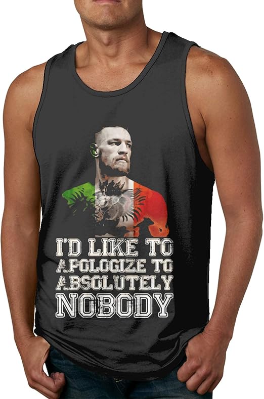 VJSDIUD Conor McGregor Mens Tank Tops Sleeveless Graphic Vest Black