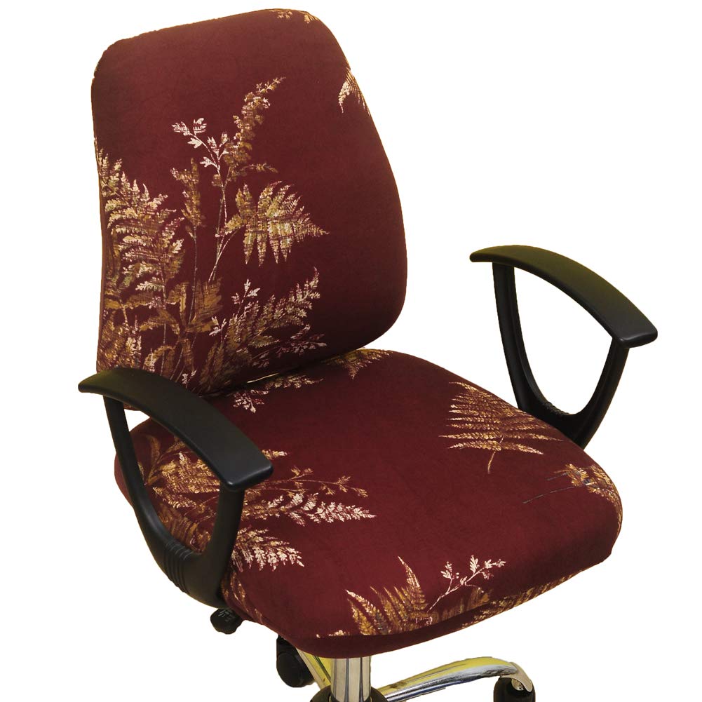wonderfulwu Stretch Chair Covers Spandex Office Computer Chair Cover Removable Washable Rotate Swivel Chair Protective Covers