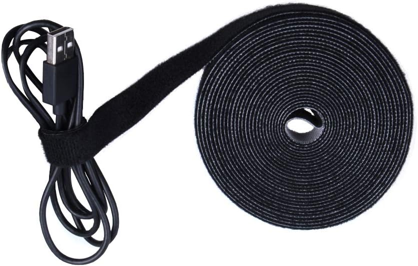 Cable Ties Reusable,Reusable Fastening Tape,Double Side Hook Roll,Freely Cut as Needed(15 ft)