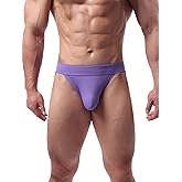 Summer Code Mens Underwear Briefs Low Rise Ribbed Bikini Underpants Cool Comfort Bulge Pouch Undies Briefs