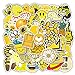 Yellow Cute Laptop Stickers for Teens Girls Water Bottles Hydroflasks Skateboard Luggage Notebook Phone Cars 50pcs