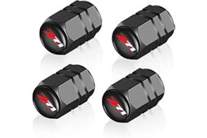 moonglade Tire Valve Stem Cap Cover fit for Z71 Chevy Colorado Silverado Belt O-Ring Seal Corrosion Resistant tire Valve caps 4 Pc Black