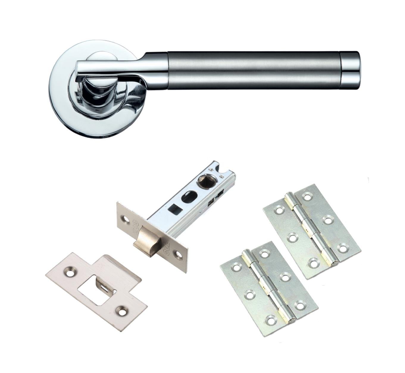 DJM Direct Dual Finish Internal Lever Door Handle Furniture Pack on Rose (1 Pack)