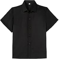 Amazon.com: Toddler Boy Black Shirt Button Down Short Sleeve Dress Collared  Summer Shirts for Boys Ring Bearer Wedding Outfit 2T: Clothing, Shoes &  Jewelry