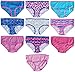 Trimfit Girls 10-pack Colorful Hearts Bright Hipsters Pink/Blue M Panties, Blue/Pink Hearts, Medium US
