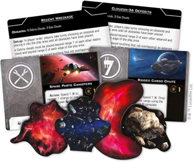 Amazon Com Ffg Star Wars X Wing 2nd Edition Never Tell Me The Odds Obstacles Pack Toys Games