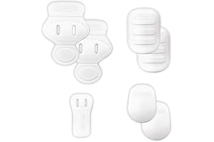 CHAMPRO Ultra Light 7 Piece Pad Set with Slots for Youth Football Pants, WHITE