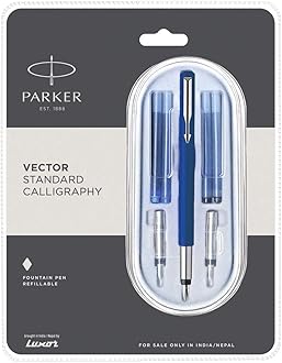 Parker Parker Vector Standard Blue Ct Calligraphy Fountain Pen