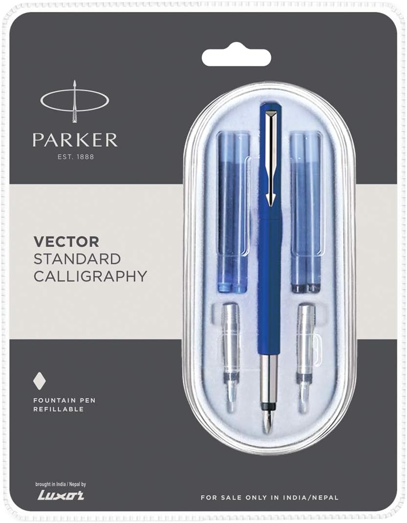 Parker Parker Vector Standard Blue Ct Calligraphy Fountain Pen