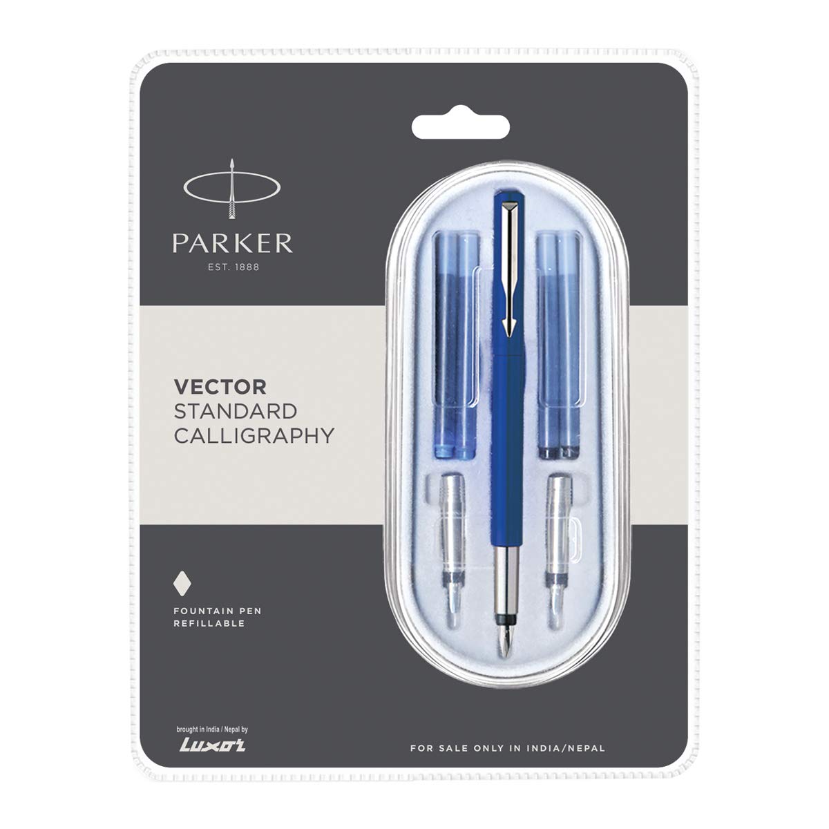 Parker Parker Vector Standard Blue Ct Calligraphy Fountain Pen