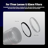 Neewer 77mm to 82mm Step Up Ring Adapter 2 Pack Aluminum Alloy Lens Filter view 2