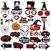 Halloween Photo Booth Props, Ghost Tooth Pumpkin Head Taro Signage Witch Hat Halloween Party Photo Shooting Props Trick or Treat Décor Favor