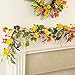 Collections Etc Colorful Yellow Rose & Mixed Wildflower Artificial Floral Garland