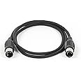Monoprice 108532 MIDI Cable - 3 Feet - Black With Keyed 5-pin DIN Connector, Molded Connector Shells
