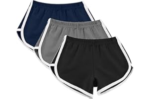 MRGIINRI Cotton Sports Shorts for Women 2024 Summer Breathable Pants Dolphin Workout Shorts for Yoga Cycling Hiking Pack of 3