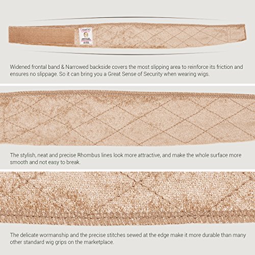 image for Dreamlover Elastic Wig Grip Headband, Adjustable Thin Velour Wig Scarf