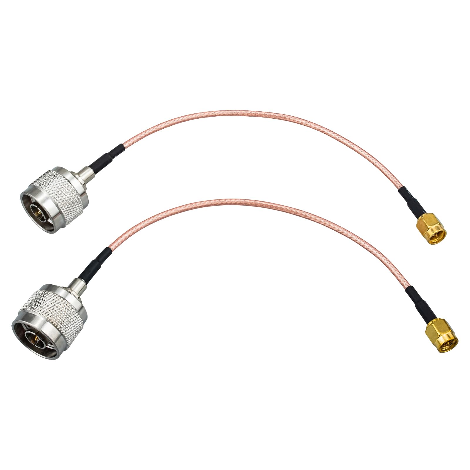urcianow 2 Pcs N Male to SMA Male RG316 Coaxial Adapter Cable 50Ohms 15cmx2 Low Loss N To SMA Cable for router antenna signal enhancer wireless adapter