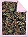 Baby Infant Camo Accent Soft Sherpa and Plushed Lined Coral Fleece Gift Blanket (Everest White)