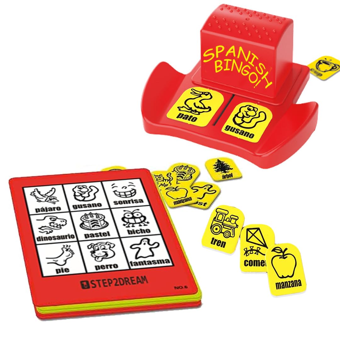 Photo 1 of 1step2dream Spanish Bingo Game for Kids: Enhancing Learning with Spanish Sight Word Matching Games - Ideal for Classroom & Family | Fun Sightwords Game