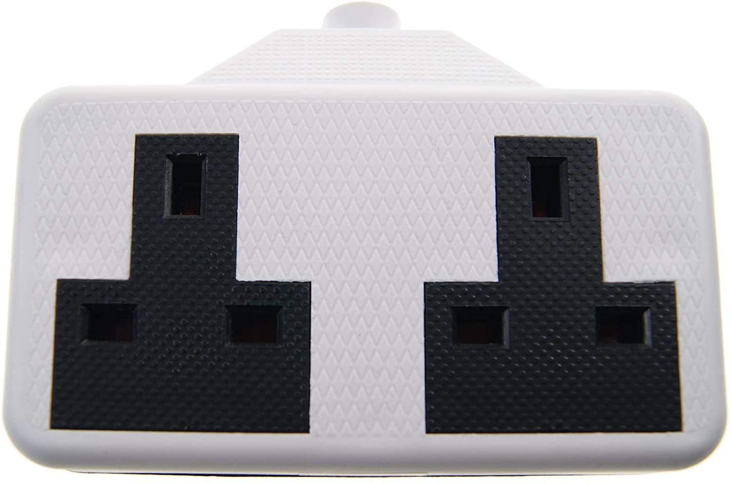 White High Impact Extension Double Socket / Heavy Duty Electrical Twin 2 Gang