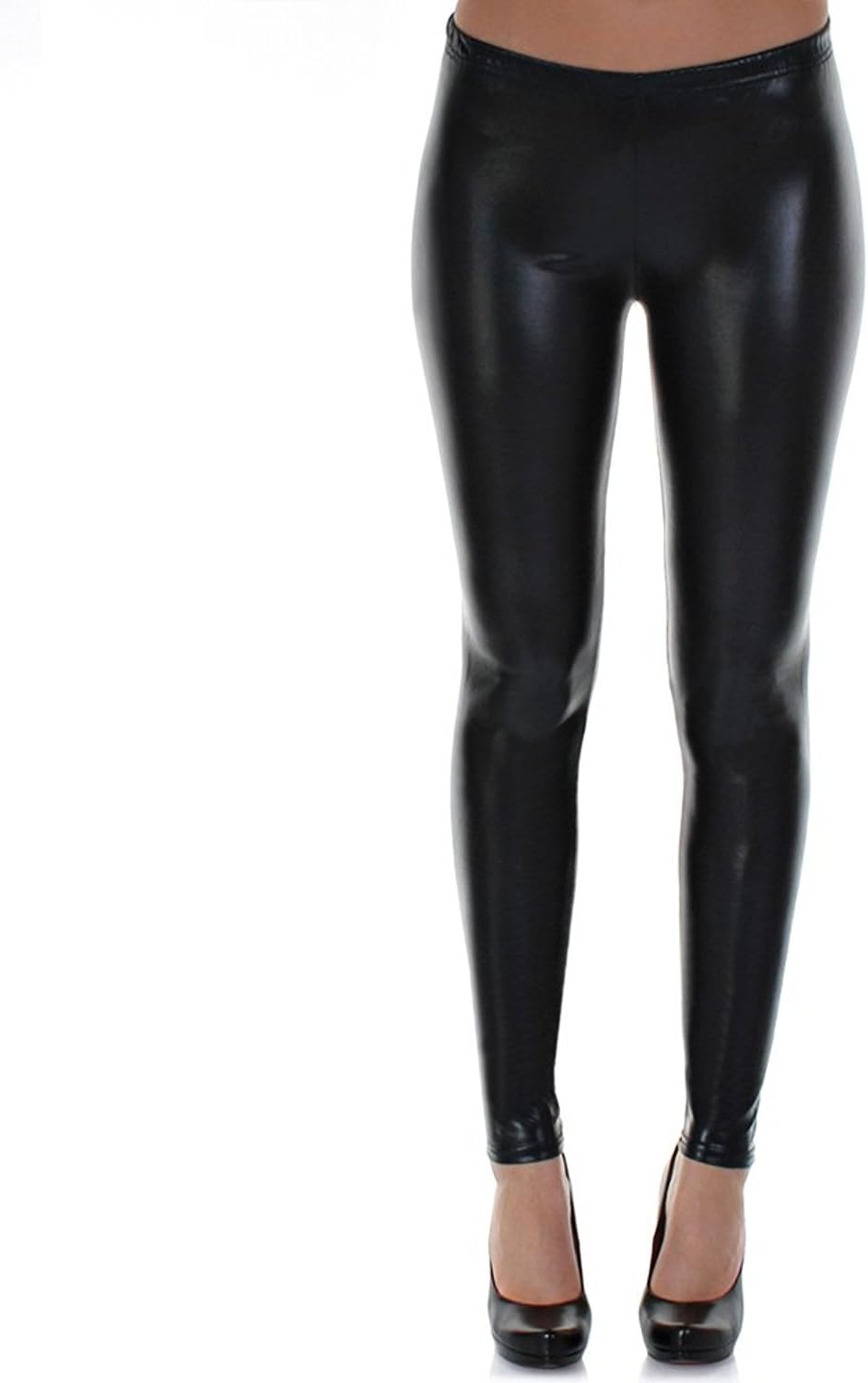 GirlzWalk Women's Ladies Punk Metallic Shiny Wet Look Pants Party Leggings
