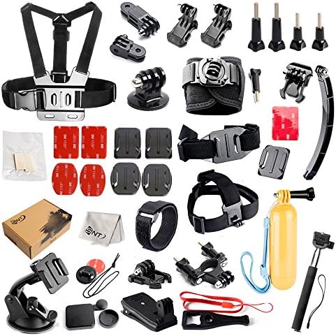 SNT Sports Camera Accessories Kit GoPro Hero5 Session Hero Black Silver 4 3+ 3 2 1 SJ4000 SJ5000 SJ6000 Selfie Stick Pole Tripod Gear Grip Mount Suction Cup etc