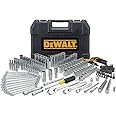 DEWALT Mechanic Tool Set, 247-Piece, 1/4 in., 3/8 in. and 1/2 in. Drive, SAE, Ratchets, Sockets, Hex Keys, Combination Wrenches, Polish Chrome Finish (DWMT81535)
