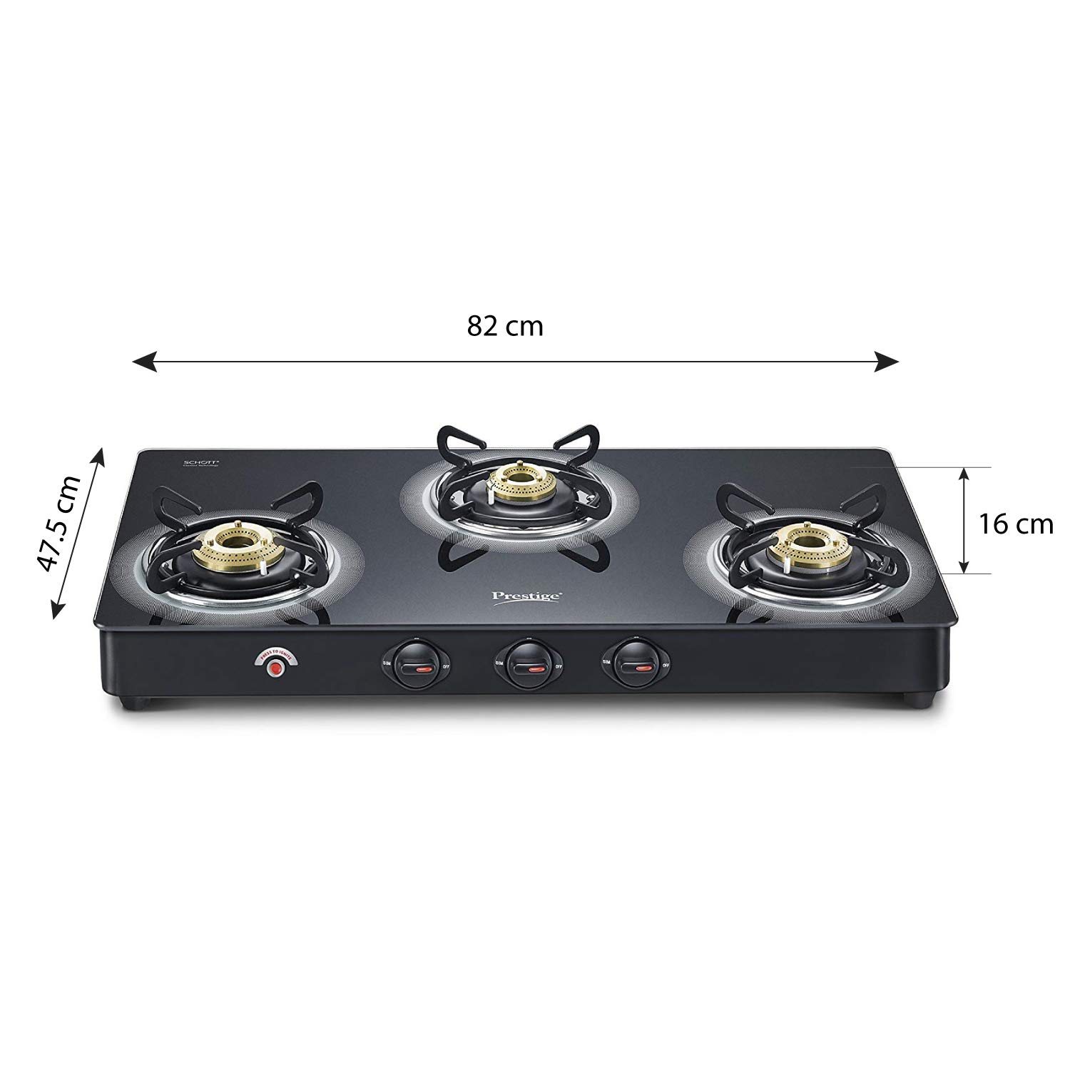 prestige schott glass 2 burner price