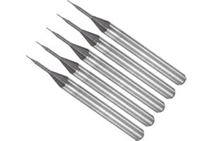 CoCud End Mill CNC Router Bits, 1/8" Shank 1.5mm Cutting 0.3mm Dia, Diamond Film Tungsten Carbide Milling Cutter Right Hand -