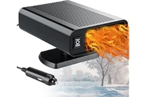 PLACHIDAY 2026 Upgraded Portable Car Heater, 12V Fast Heating for Quick Defrosting & Defogging, 150W Vehicle Heater & Cooler with Cigarette Lighter Plug, Universal for All Cars,Christmas Gifts