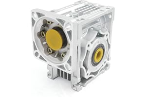 KakaTopbas Worm Gear Gearbox,Ratio 50:1,NMRV-040 Worm Gear Speed Reducer,18mm Output Shaft,Hole Square Flange RV040 for Nema34 Stepper Motor/Servo Motor