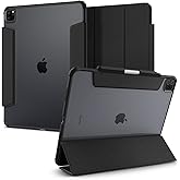 Spigen for iPad Pro 12.9 inch Case M2 6th Generation (2022) / 5th Generation (2021), Ultra Hybrid Pro with Clear Transparent Back and Pencil Holder, Black
