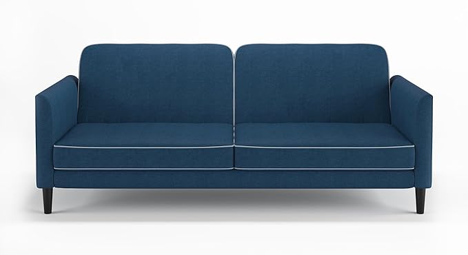 Urban Ladder Felicity Three Seater Sofa Cum Bed (Matte Finish, Blue)