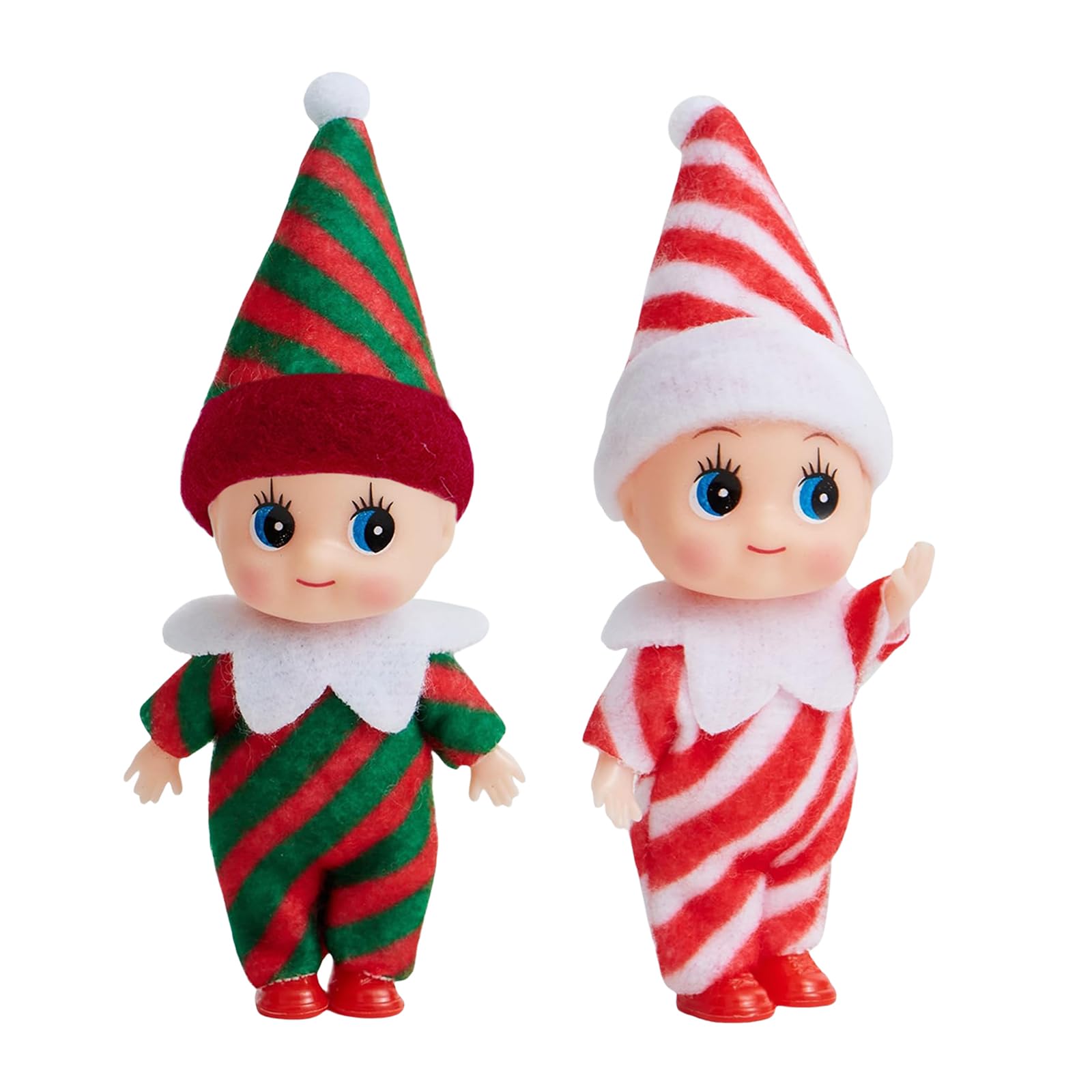 Christmas Baby Elf Dolls for Girls Boys,2pcs Cute Little Elfs Twins Tiny Christmas Dolls Elf Accessories,Small Elf Baby Doll Novelty Toys,Mini Christmas Baby Elves for Kids Gift Xmas Stocking Stuffers — image 1