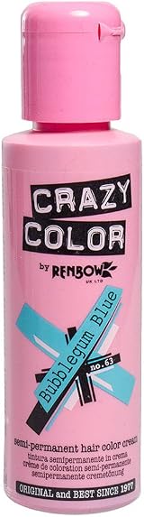 Crazy Color X2 Bubblegum Blue Semi-Permanent Hair Dye 100ml each view 2