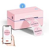 MUNBYN Bluetooth Thermal Label Printer, 130B Wireless 4x6 Shipping Label Printer for Shipping Packages Small Business Office or Home, Compatible with iPhone Android iPad Windows macOS Chrome Etsy eBay