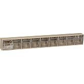 Quantum Storage Systems QTB309IV 9 Drawers Tip Out Cabinet Part Organizer Ivory 4" H x 24" W x 3" D