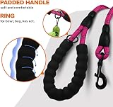 Taglory Rope Dog Lead 1.0 cm 1.5 m Reflective Padded Handle Hotpink Small Dogs view 4
