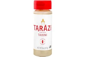 Tarazi Tahini 8oz (227g) Squeeze Bottle Non-Gmo Gluten-Free No-Preservatives Vegan Kosher Porduct of California