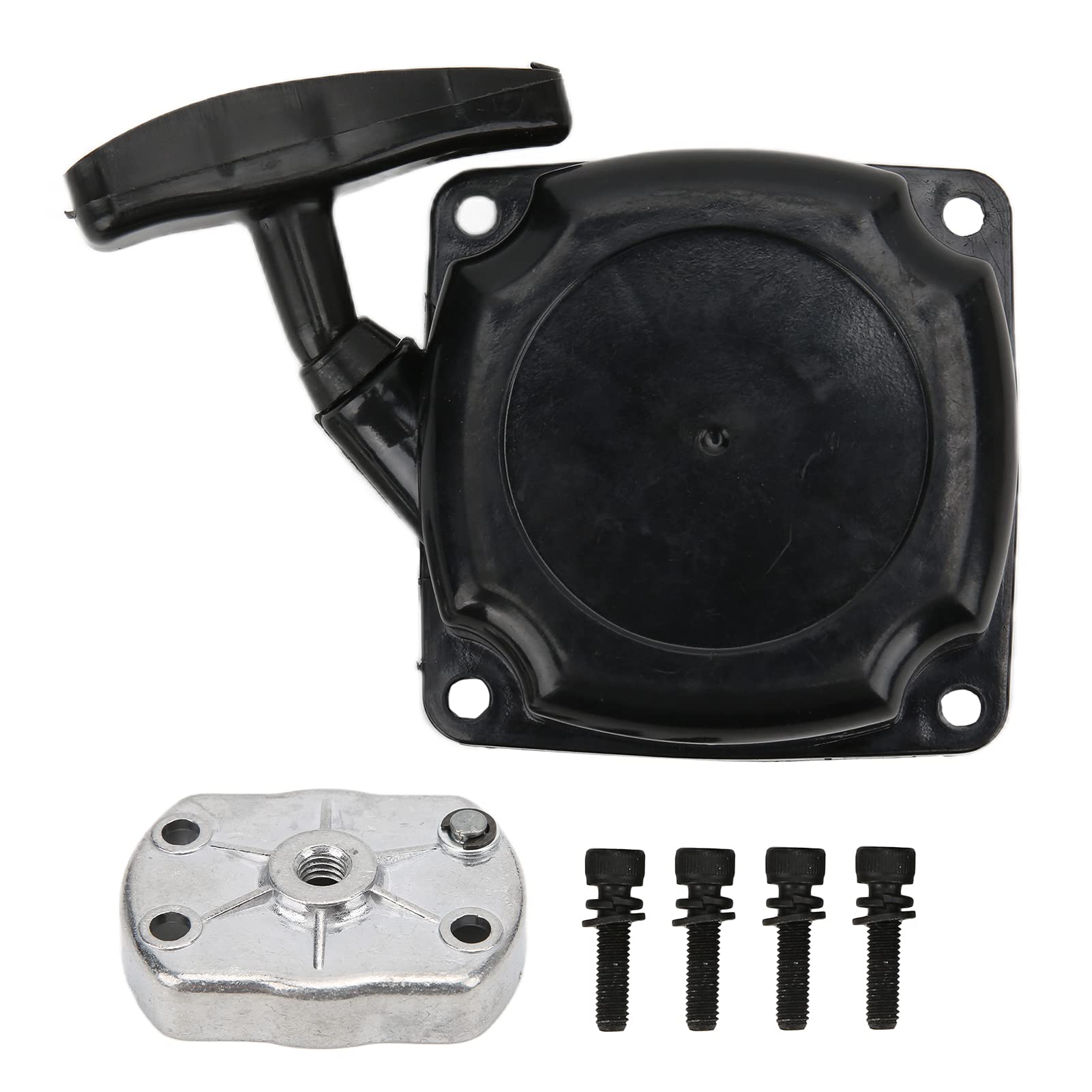 Pull Start Recoil Starter Assembly,Recoil Starter Start with Claw Pawl Cog Recoil Assembly Replacement for 2 Stroke 47cc 49cc GS‑12 Pocket Mini Bike Accessory