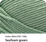 Lion Brand 24/7 Cotton Yarn Mint 3 Pack 100% Mercerized Cotton 185 yd view 2