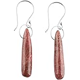 DEVMUKTI Natural Gemstones Dainty Earrings, 925 Sterling Silver, Crystals and Stones, Handmade, Bohemian, Birthstones, Earrings for Women, Christmas Gifts