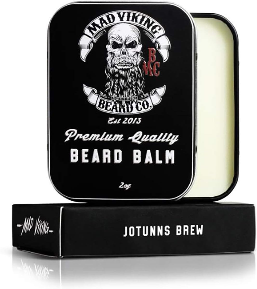 Mad Viking Beard CompanyBeard Balm for Men - All Natural Ingredients, Handmade and Cruelty-Free, Medium to Heavy Hold, 2oz, Jtunn's Brew