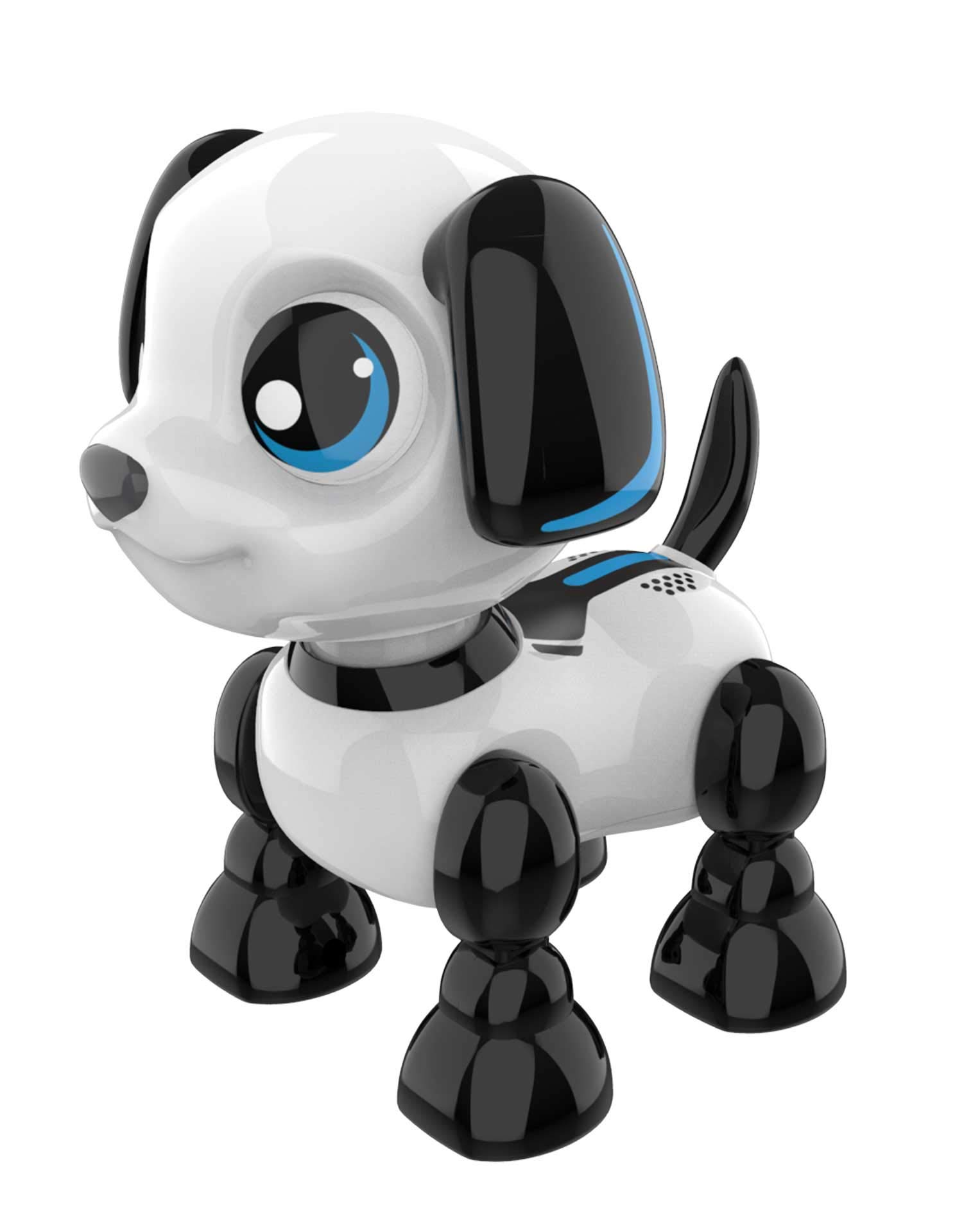 Silverlit YCOO 88524 ROBO HEADZ UP Dog by, Puppy Robot Sound and Light Effects Robot for Children Multidirectional Control 13 cm Black and White from 3 Years